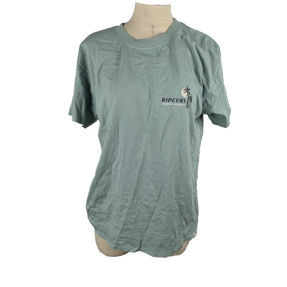 Rip Curl Men's T-Shirt Hula Girl Green Surfing Company Size M‎ Tropical - Picture 1 of 4